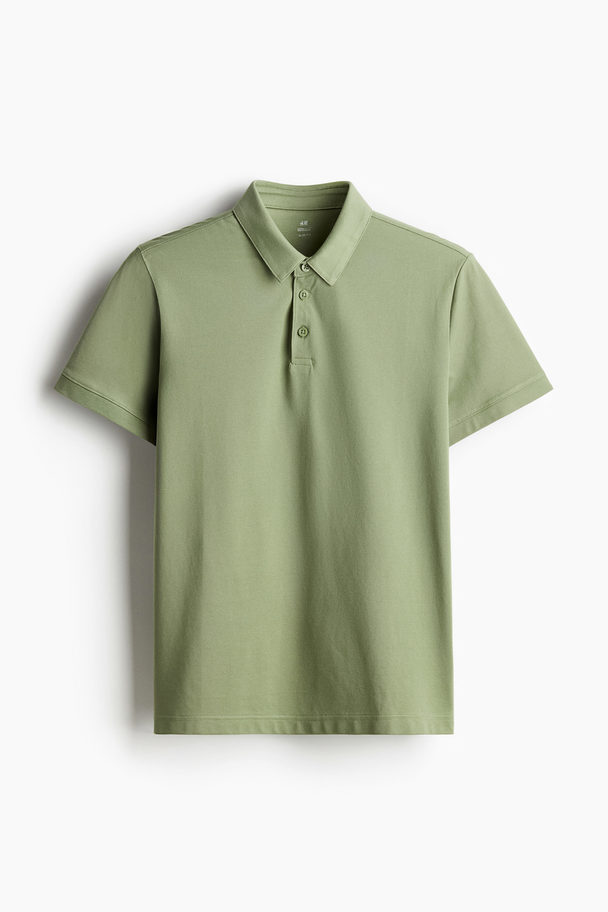 H&M COOLMAX® Poloshirt Slim Fit Grün