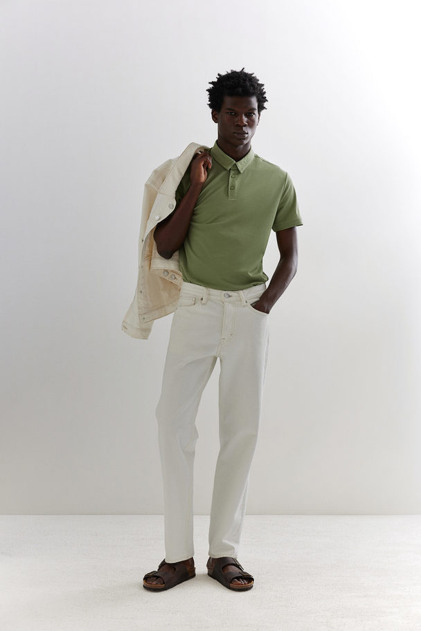 H&M Coolmax® Slim Fit Polo Shirt Green