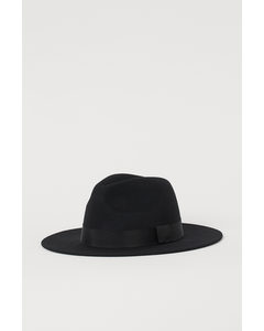 Felted Wool Hat Black
