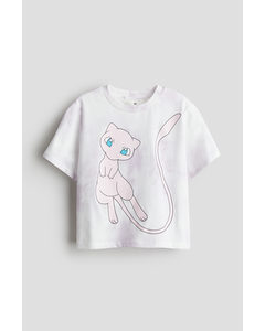 T-shirt Met Print Lichtpaars/pokémon