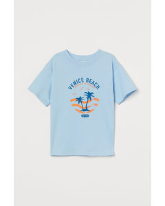 Oversized T-Shirt Hellblau/Venice Beach