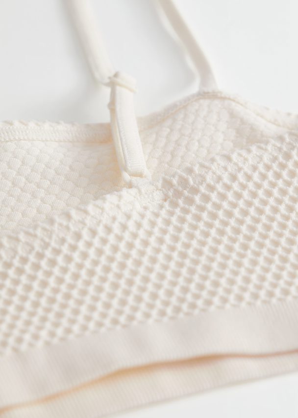 & Other Stories Seamless Bandeau Bra White