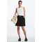 Belted A-line Mini Skirt Black