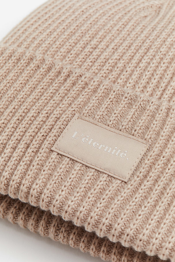 H&M Knitted Hat Beige/better Days