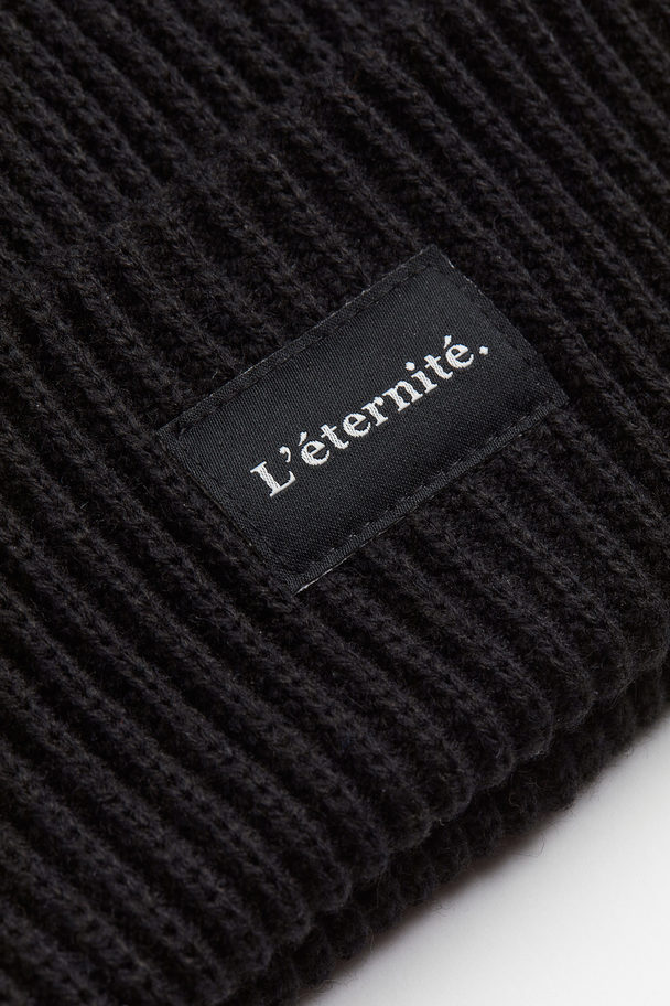H&M Knitted Hat Black/possibilité