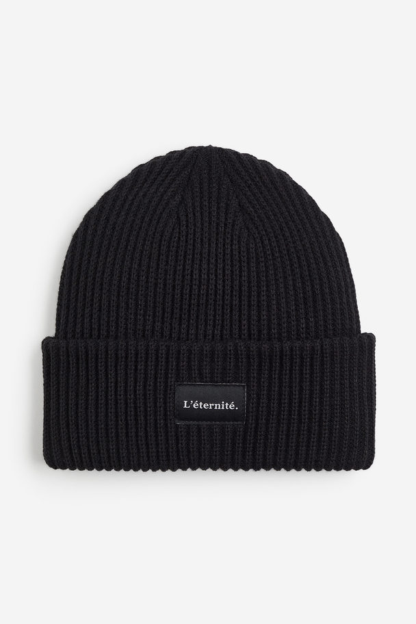 H&M Knitted Hat Black/possibilité