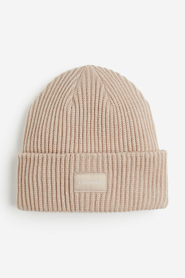 H&M Knitted Hat Beige/better Days