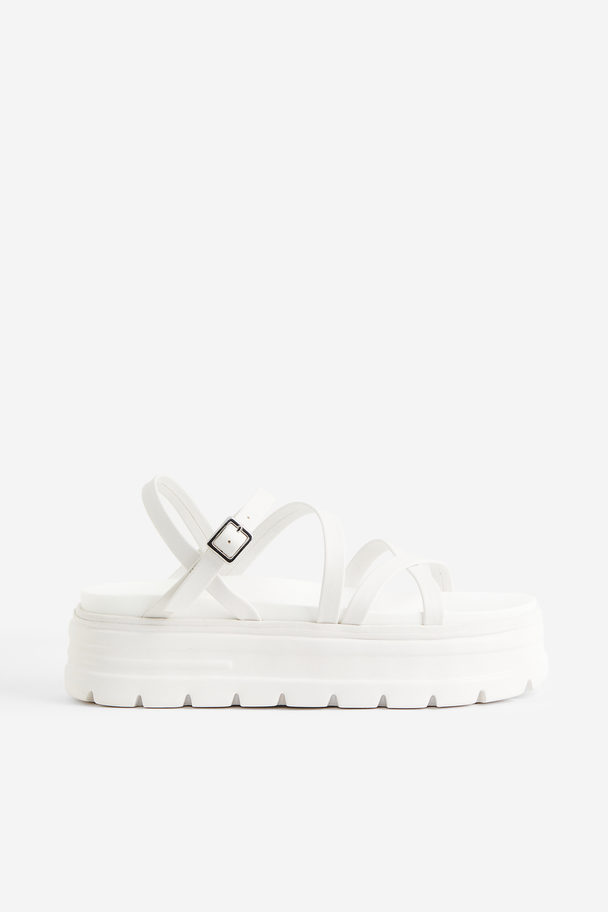 H&M Chunky Plateausandalen Wit