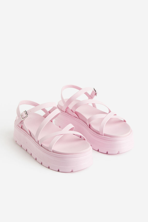 H&M Chunky Platform Sandals Light Pink