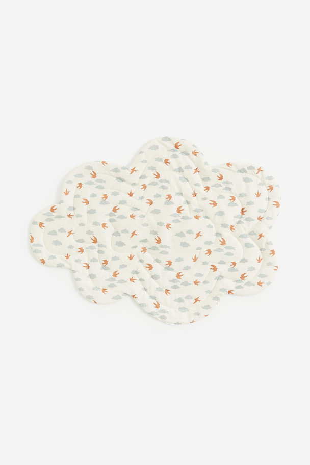 H&M Cloud-shaped Baby Mat Light Beige/patterned