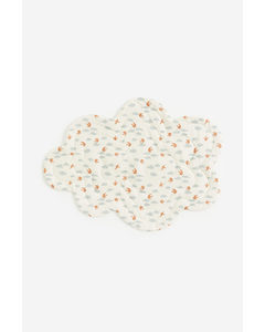 Cloud-shaped Baby Mat Light Beige/patterned