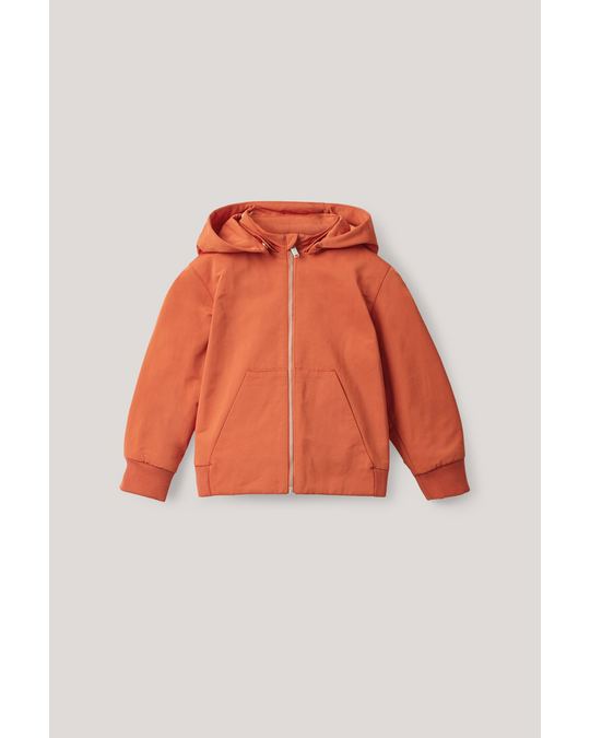 COS Padded Hooded Jacket Orange