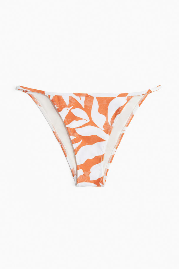 H&M Cheeky Bikinitanga Orange/mönstrad