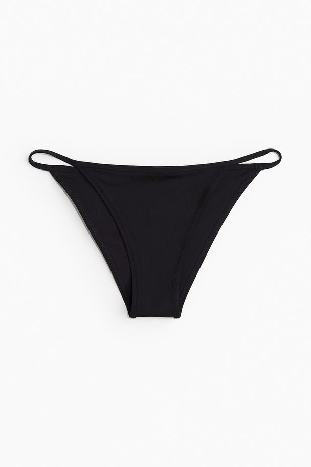 H&M Cheeky Tanga Bikinihose Schwarz