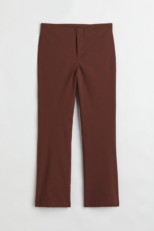 H&M Flared Trousers Brown