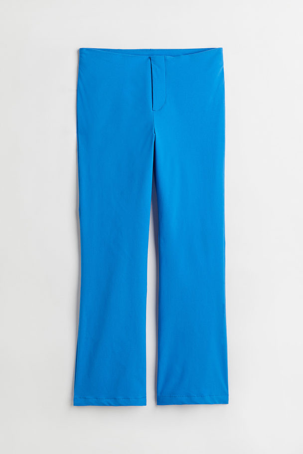 H&M Flared Trousers Bright Blue