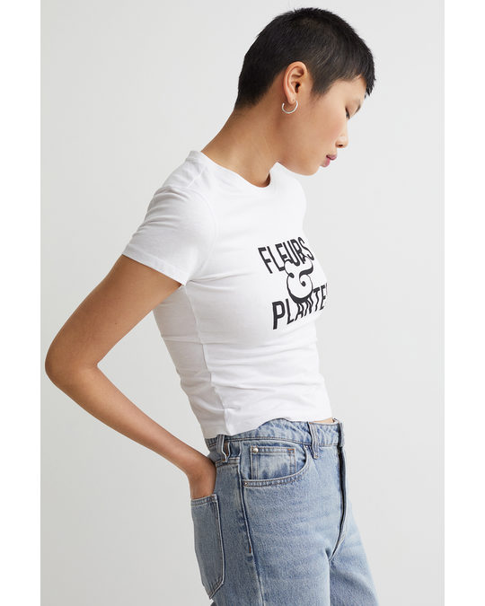 H&M Motif-detail T-shirt White