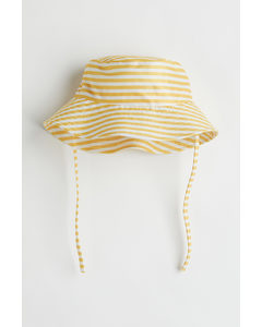 Beach Hat Yellow/striped