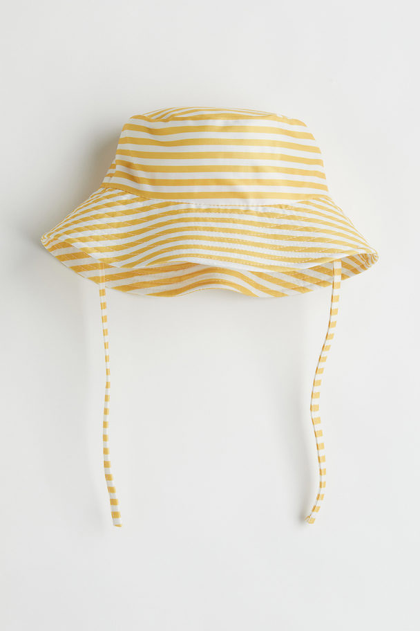H&M Beach Hat Yellow/striped