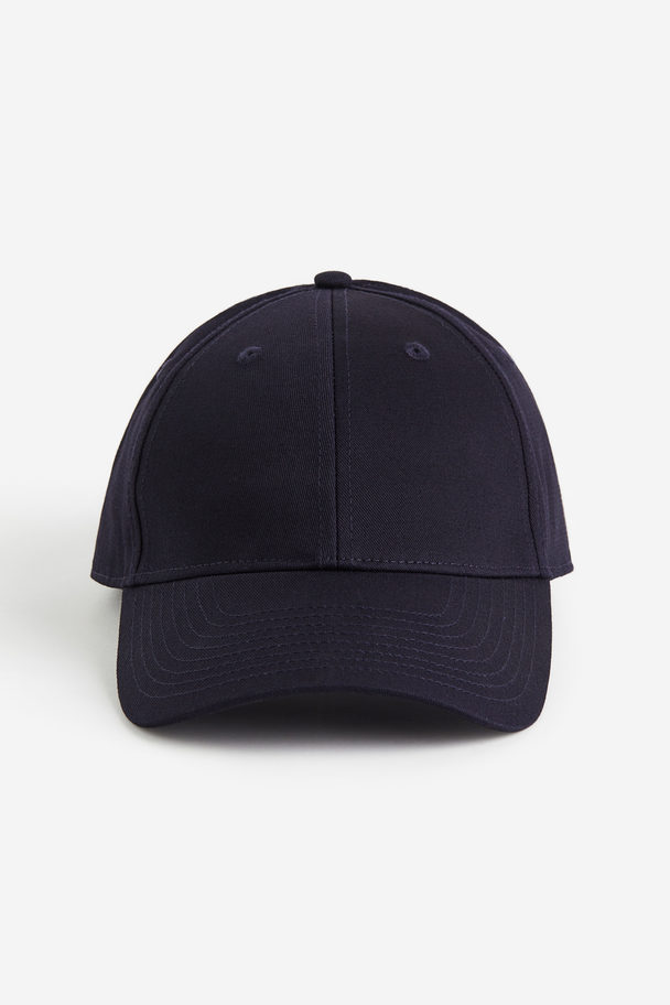 H&M Cap aus Baumwolltwill Marineblau