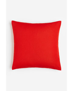 Cotton Canvas Cushion Cover Bright Red