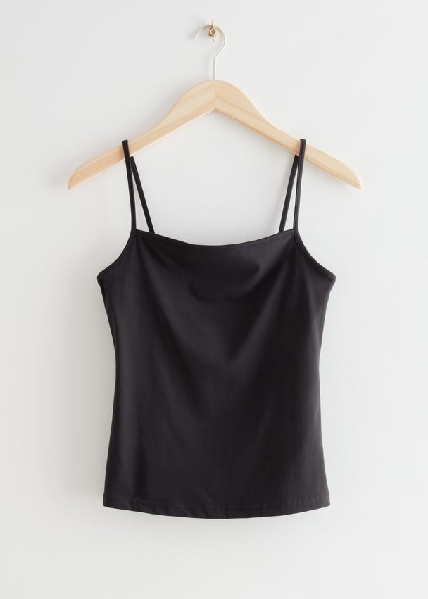 & Other Stories Quick-dry Yoga Top Black