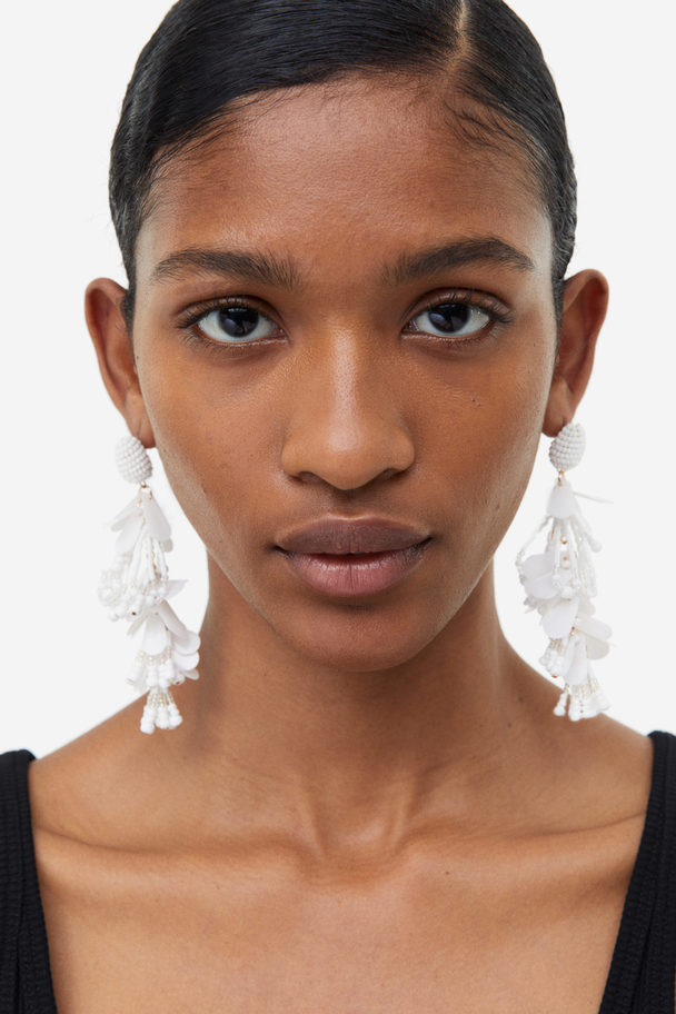 H&M Pendant Earrings White