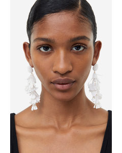 Pendant Earrings White