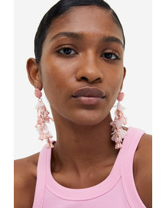Pendant Earrings Light Pink