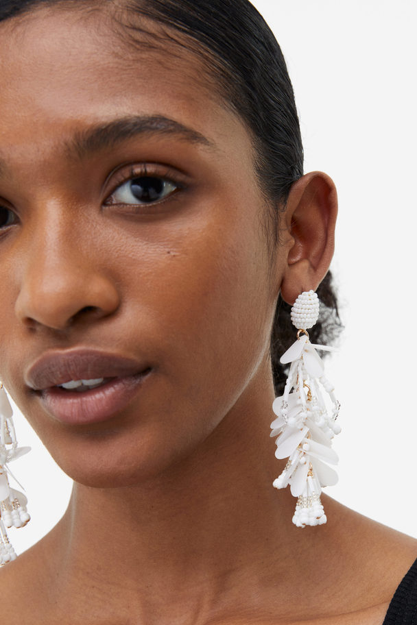 H&M Pendant Earrings White