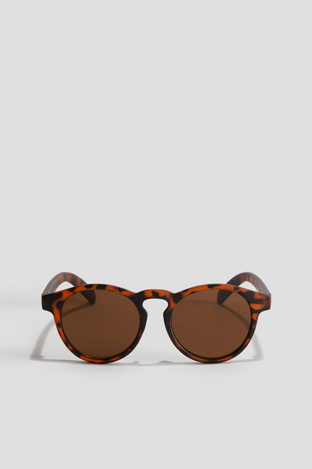 H&M Ovale Sonnenbrille Braun/Schildpattmuster