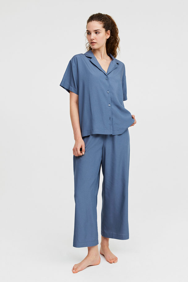 H&M Pyjamas I Modalmix Duvblå