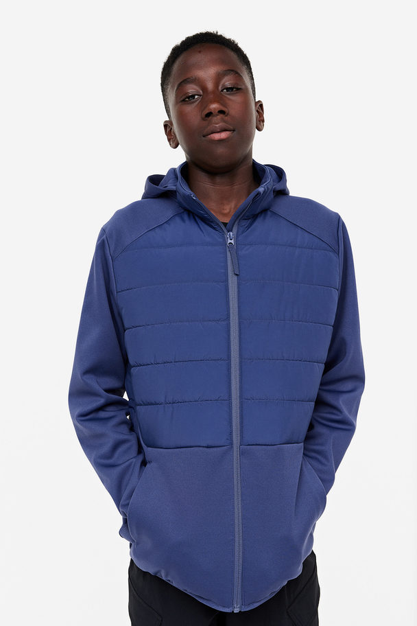 H&M Padded Sports Jacket Dark Blue