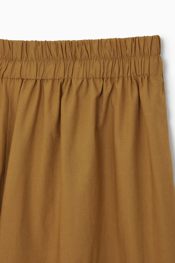 COS Gathered Wide-leg Trousers​ Brown