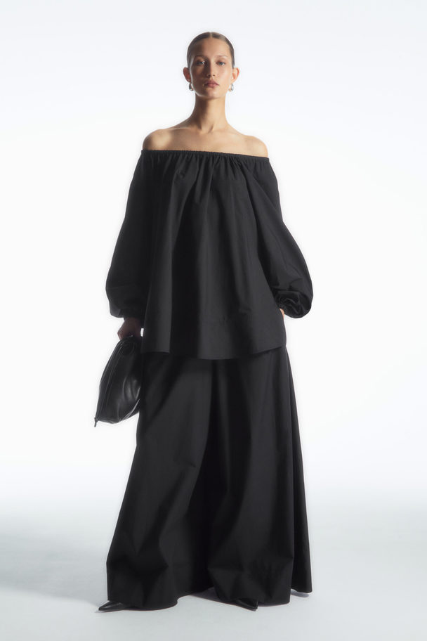 COS Gathered Wide-leg Trousers​ Black