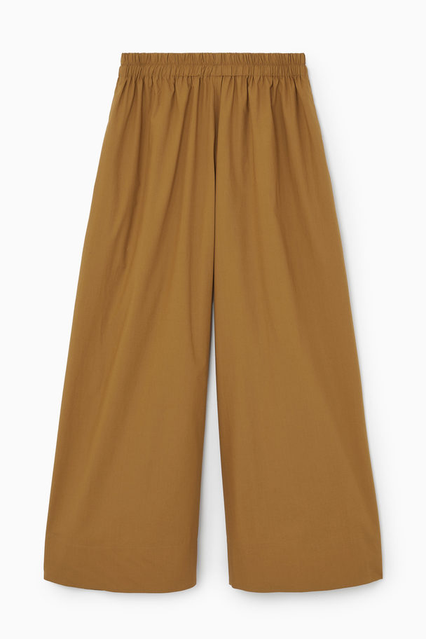 COS Gathered Wide-leg Trousers​ Brown