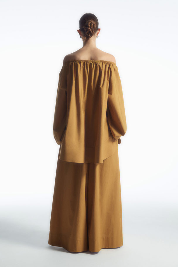 COS Gathered Wide-leg Trousers​ Brown