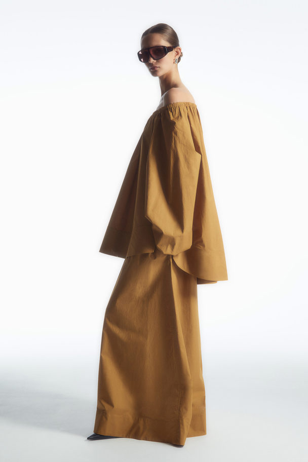 COS Gathered Wide-leg Trousers​ Brown