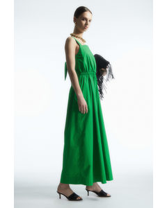 Bow-back Wide-leg Jumpsuit Bright Green