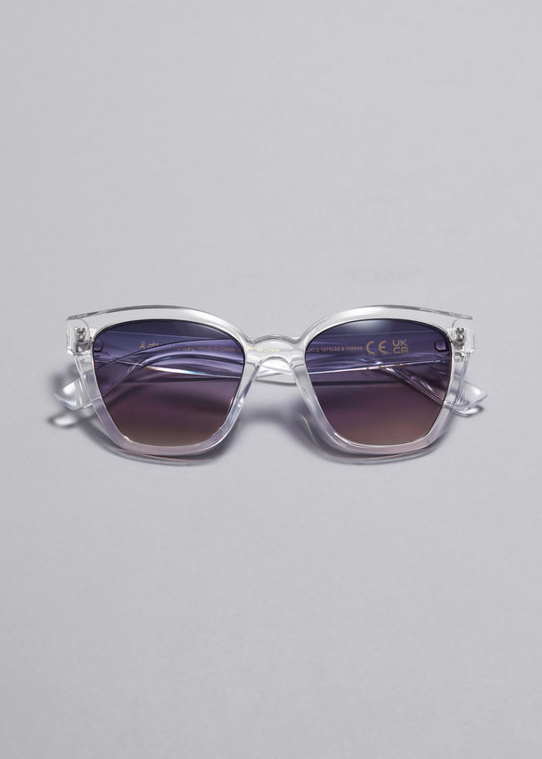 & Other Stories Cateye-Sonnenbrille Transparent