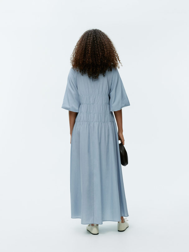 ARKET Short-sleeved Maxi Dress Blue