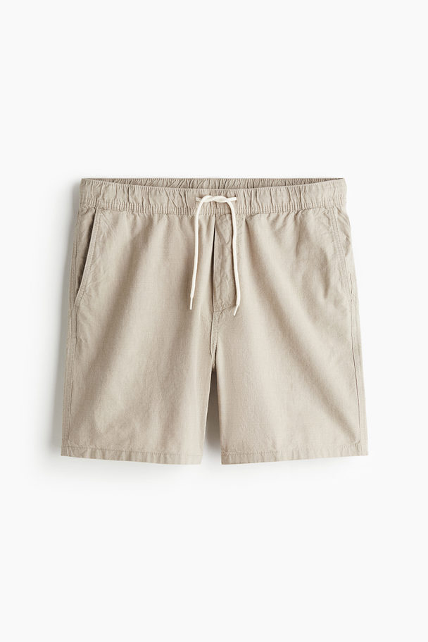 H&M Katoenen Short - Regular Fit Beige