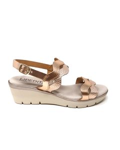 Alice Wedge Sandal In Pink Leather
