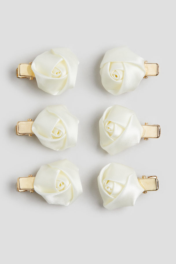 H&M 6-pack Hair Clips White