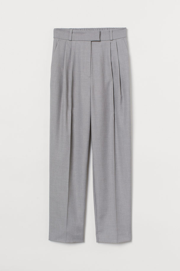 H&M Crease-leg Trousers Grey