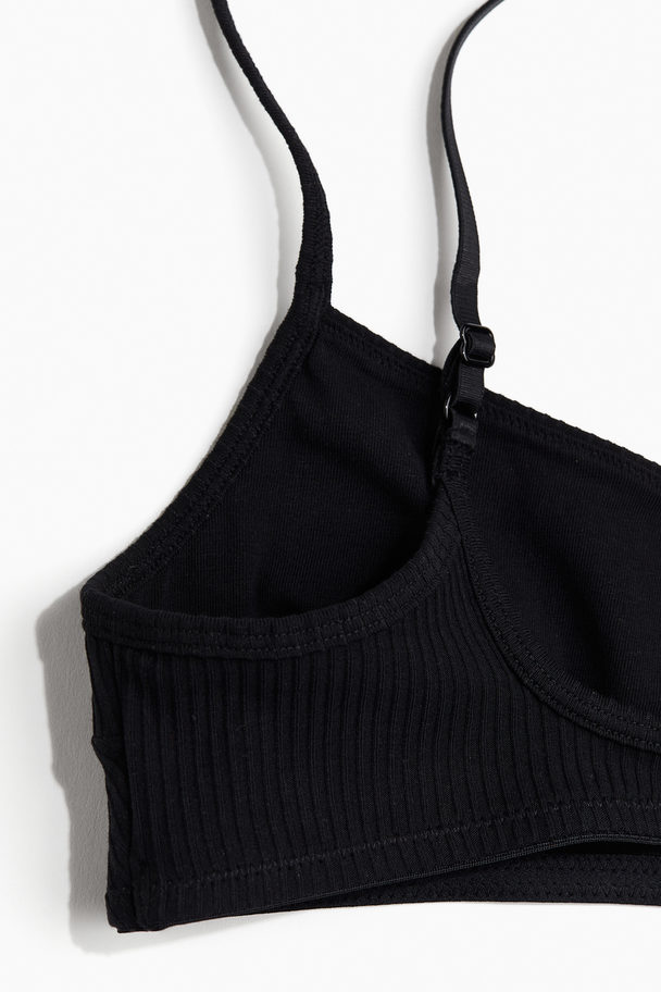 H&M Unwattierter Soft-BH aus Baumwolle Schwarz