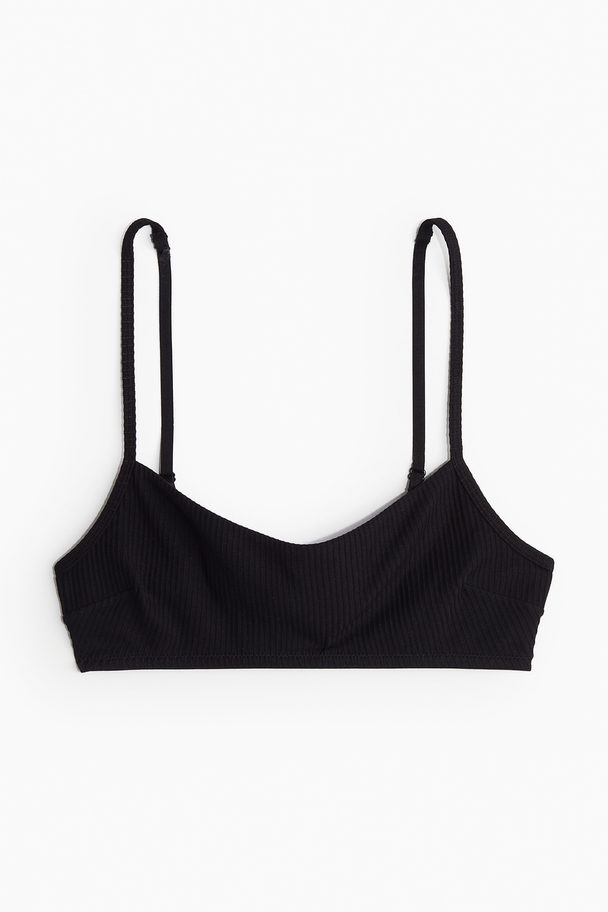 H&M Unwattierter Soft-BH aus Baumwolle Schwarz