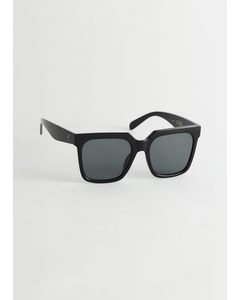 Squared Angular Sunglasses Black