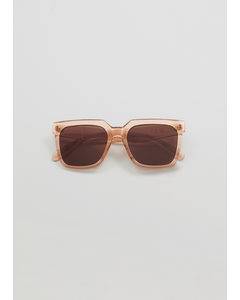 Squared Angular Sunglasses Ecru