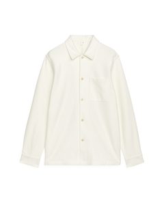 Brushed Terry Overshirt Off White